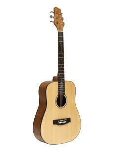 Acoustic dreadnought travel guitar, spruce, natural finish