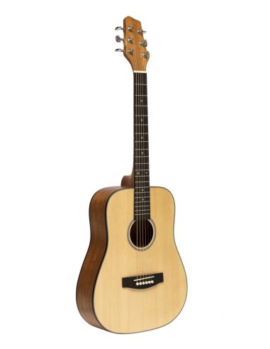 Acoustic dreadnought travel guitar, spruce, natural finish