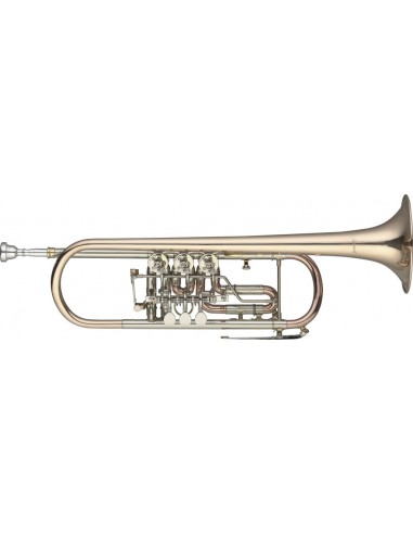 Bb Rotary Trumpet, Gold brass body,...