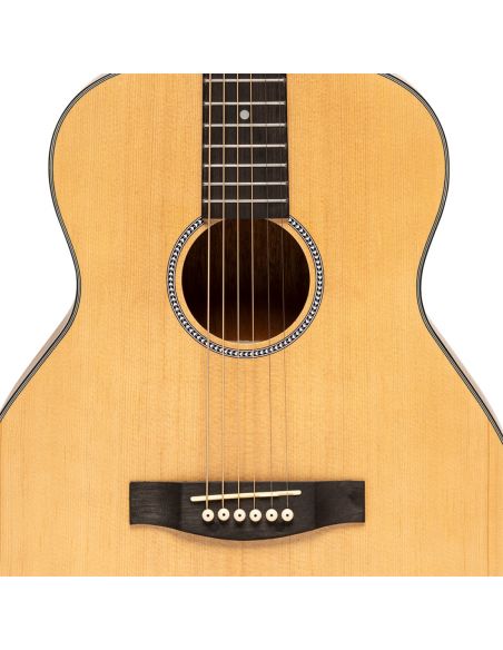 Acoustic auditorium guitar, spruce, natural finish