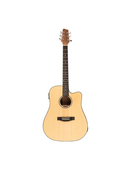 Electro-acoustic dreadnought guitar with cutaway