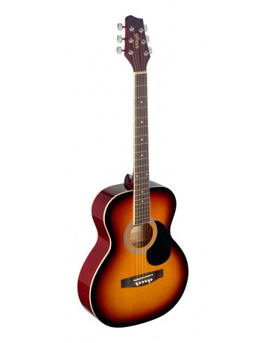 4/4 sunburst auditorium acoustic guitar with basswood top
