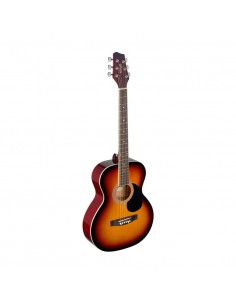 4/4 sunburst auditorium acoustic guitar with basswood top 2