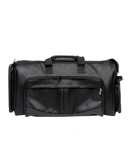 Bag for 3 trumpets, faux leather, black