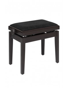Matt rosewood hydraulic piano bench with fireproof black velvet top
