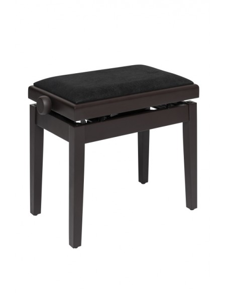 Matt rosewood hydraulic piano bench with fireproof black velvet top