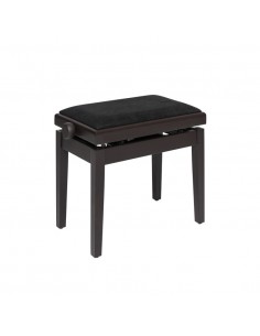 Matt rosewood hydraulic piano bench with fireproof black velvet top 2