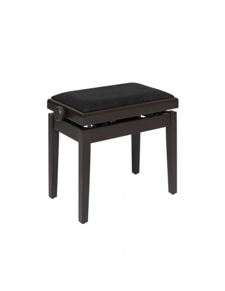 Matt rosewood hydraulic piano bench with fireproof black velvet top