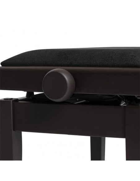 Matt rosewood hydraulic piano bench with fireproof black velvet top
