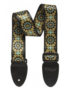 Terylene guitar strap with Mandala pattern