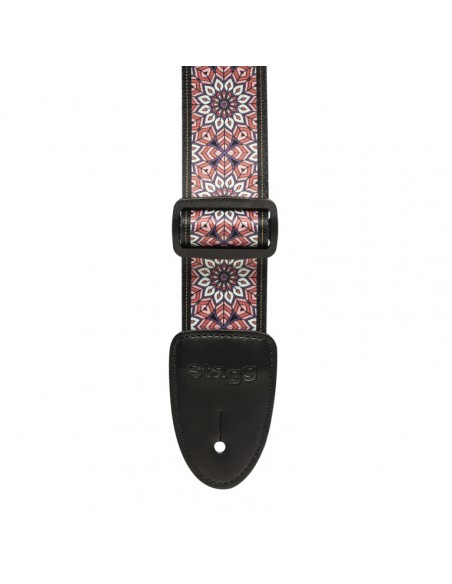 Terylene guitar strap with Mandala pattern