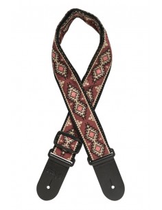 Woven nylon guitar strap, diamond pattern