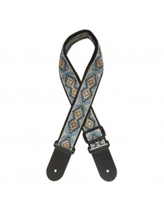Woven nylon guitar strap, diamond pattern 2