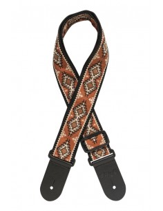 Woven nylon guitar strap, diamond pattern