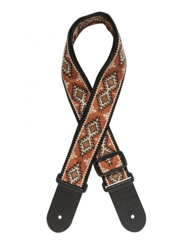 Woven nylon guitar strap, diamond pattern