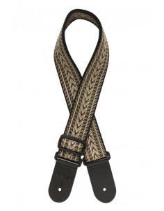 Woven cotton guitar strap with rafter pattern