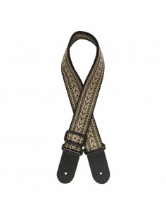Woven cotton guitar strap with rafter pattern 2