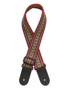 Woven cotton guitar strap with rafter pattern