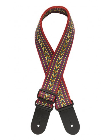 Woven cotton guitar strap with rafter pattern