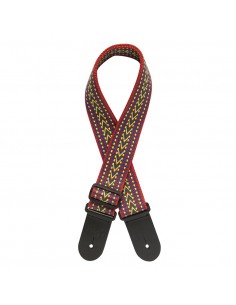Woven cotton guitar strap with rafter pattern 2