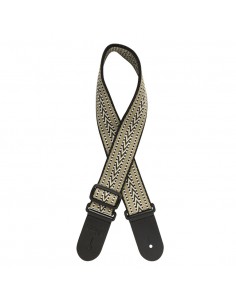 Woven cotton guitar strap with rafter pattern 2
