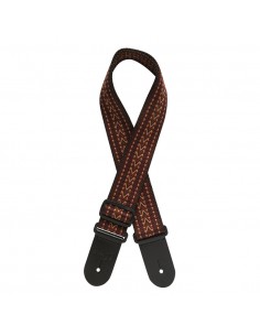 Woven cotton guitar strap with rafter pattern 2