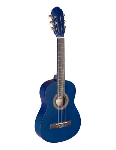 1/4 blue classical guitar with linden...