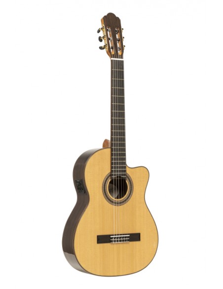 Mazuelo serie, electric classical guitar with solid spruce top, with cutaway