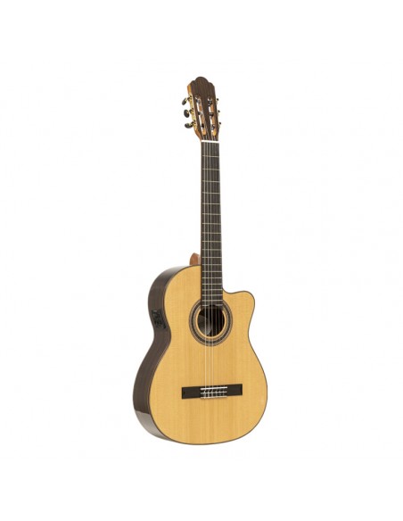 Mazuelo serie, electric classical guitar with solid spruce top, with cutaway