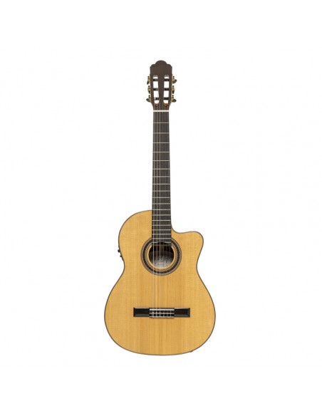 Mazuelo serie, electric classical guitar with solid spruce top, with cutaway
