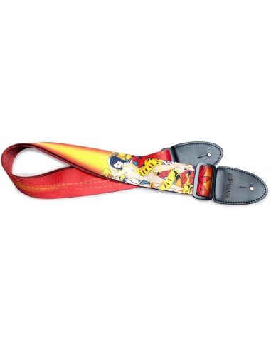Terylene guitar strap with "Pin-up girl" pattern