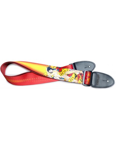 Terylene guitar strap with "Pin-up girl" pattern