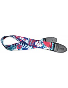 Terylene guitar strap with "Pop girl" pattern
