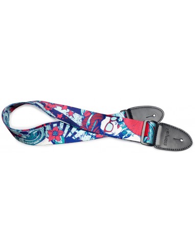 Terylene guitar strap with "Pop girl" pattern
