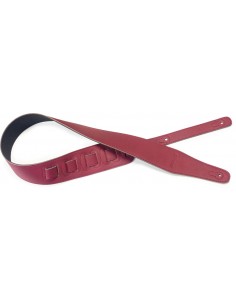 Burgundy suede style guitar strap