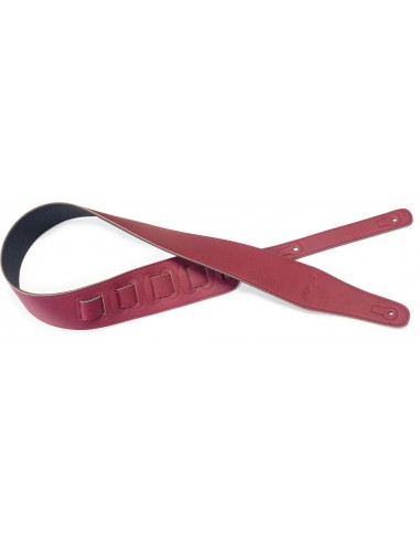 Burgundy suede style guitar strap