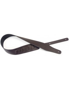 Dark brown suede style guitar strap