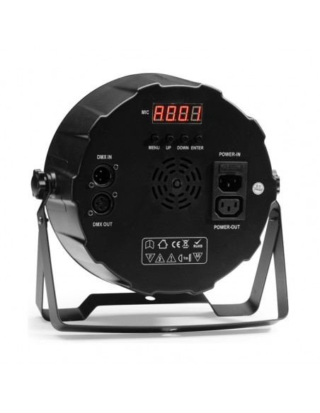 Flat ECOPAR 6 spotlight with 6 x 30-watt RGB (3 in 1) LED