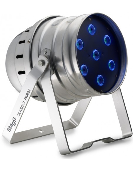 "Classic" LED spot with 7 extremely bright 8W RGBW (4 in 1) LEDs