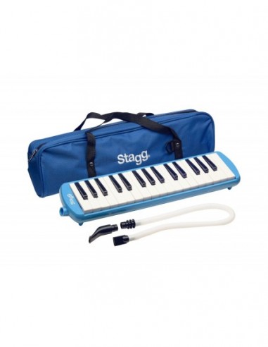 Blue plastic melodica with 32 keys...