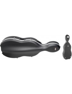 Medium-weight ABS case for 1/4 and 1/2 cello, with wheels