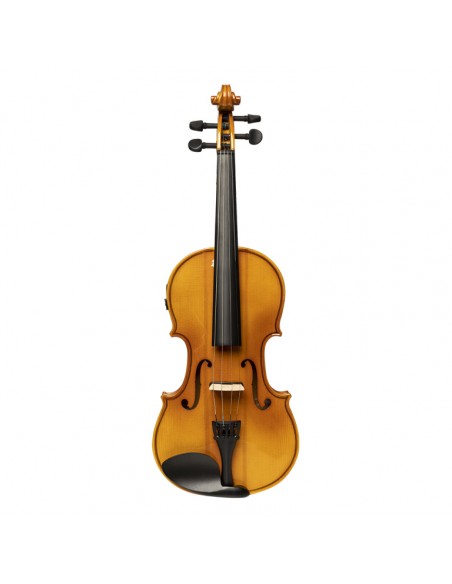 4/4 solid maple electric acoustic violin with ebony fingerboard and soft case