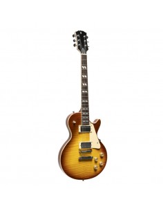 Deluxe Series, electric guitar solid Mahogany with AAA flamed maple top 2