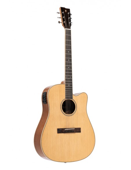 Dreadnought cutaway acoustic-electric guitar with spruce top, 45 series