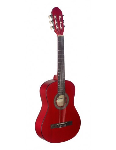 1/2 red classical guitar with linden top