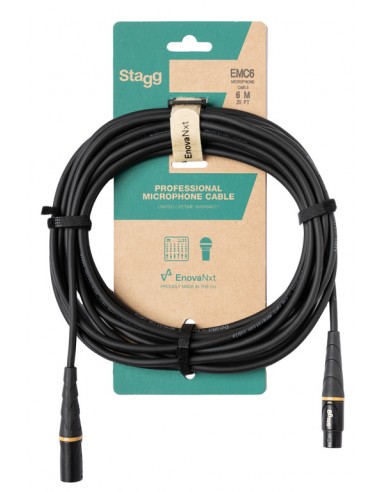Microphone cable, XLR/XLR (m/f), 6 m (20'), E-series