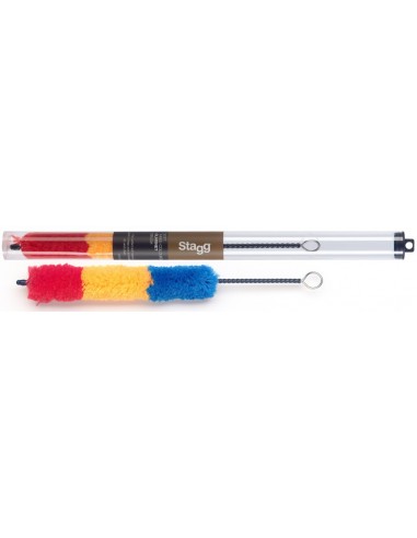 Soft three-coloured clarinet brush
