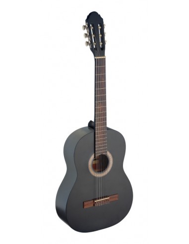 4/4 black classical guitar with...