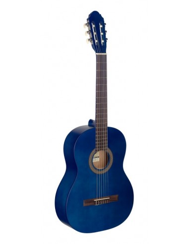 4/4 blue classical guitar with linden...