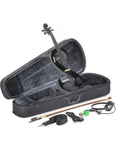 4/4 electric violin set with S-shaped...